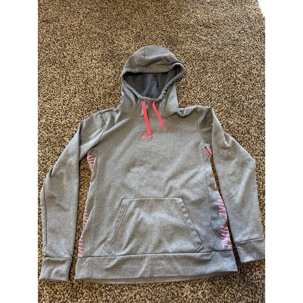 Nike Women's Dri-fit Hoodie Size Small Gray And Pink